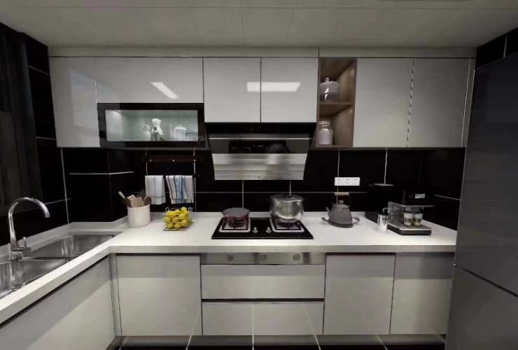 不锈钢橱柜的厨房造型设计有哪些(图2)